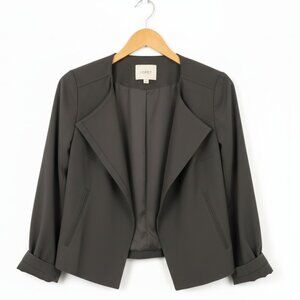 Loft Lined Zipper Olive Moto Blazer
